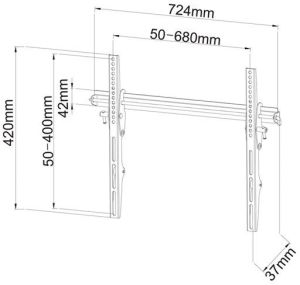 Sencor Regulowany uchwyt SLIM do TV 40''-70'' z zamkiem STELL (SHO 2041) 5