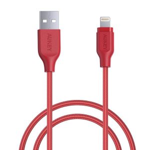 Kabel USB Aukey USB-A - Lightning 1.2 m Czerwony (CB-AL1 Red) 1
