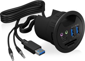 HUB USB Icy Box 1x SD 1x USB-C 1x microSD  + 2x USB-A 3.0 (IB-HUB1404A) 2