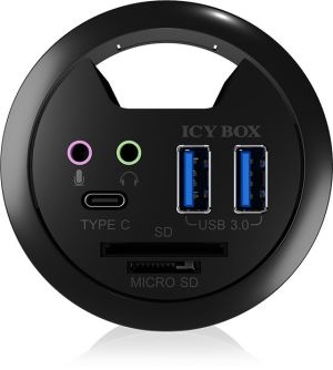 HUB USB Icy Box 1x SD 1x USB-C 1x microSD  + 2x USB-A 3.0 (IB-HUB1404A) 3