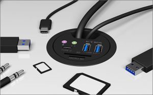 HUB USB Icy Box 1x SD 1x USB-C 1x microSD  + 2x USB-A 3.0 (IB-HUB1404A) 5