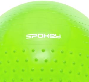 Spokey Piłka gimnastyczna z cześcią do masażu Half Fit zielona 65cm 2