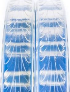 Spokey TWIN B II wałek podwójny biało-niebieski 2