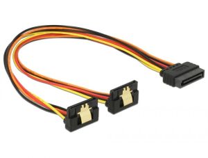 Delock SATA 15-pin - SATA 15-pin x2, 0.3m, Wielokolorowy (60159) 2