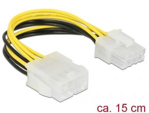 Delock ATX/EPS 8-pin - ATX/EPS 8-pin, 0.15m, Żółty (85451) 1