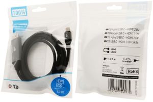 Kabel USB TB Print USB-C - HDMI 2 m Srebrny (AKTBXVH1P20C20B) 6