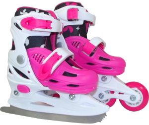 Rolki Enero 4w1 z wymienną płozą regulowane różowe r. 31-33 3