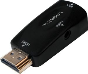 Adapter AV LogiLink HDMI - D-Sub (VGA) + Jack 3.5mm czarny (CV0107) 1