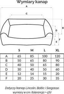 Recobed RECOBED KANAPA ROZMIAR "XL" CZARNY 120x90 3