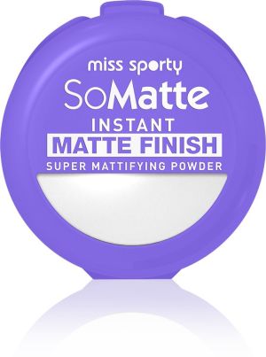 Miss Sporty So Matte Instant Matte Finish Super Mattifying Powder puder antybakteryjny w kamieniu 001 Universal 9.4g 1