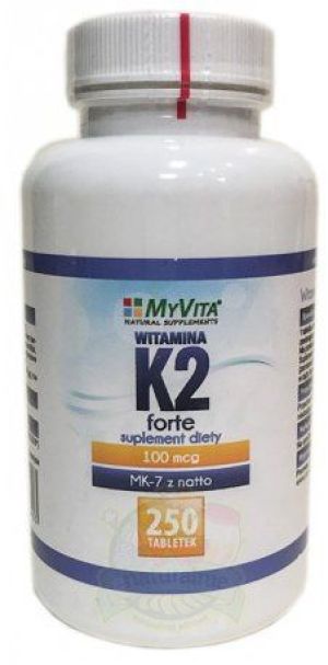 MYVITA K2 Forte MK-7 z natto 120 tabletek 1