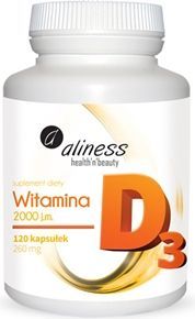 MEDICALINE Aliness Witamina D3 - 120 kapsułek 2000 IU 1