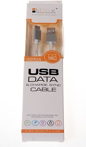 Kabel USB Libox USB-A - USB-A 1 m Biały (LB0098) 1