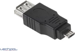 Adapter USB LechPol microUSB - USB Czarny  (ZLA0869) 1