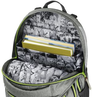 Hama COOCAZOO zestaw plecak EvverClevver II i przybornik PencilDenzel Darkgrey Melange (001386890000) 9