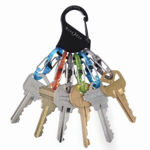 Nite-Ize KeyRack stal nierdzewna + 6x micro karabińczyk plastik mix kolorów (KLKP-01-R3) 9
