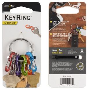 Breloczek Nite Ize Keyring+ 6 x micro karabińczyk, plastik, kolorowy (KRG2-11-R3) 2