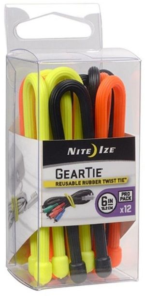 Organizer Nite Ize Zestaw linek Gear Tie Original 6' gumowy mix kolorów 12 sztuk (GTPP6-A1-R8) 1