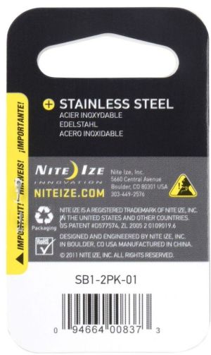 Nite Ize Karabińczyk S-Biner Dual #1 stal nierdzewna czarny 2 szt (SB1-2PK-01) 2