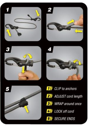 Nite Ize KnotBone elastyczny trok mocujący #5 lina szaro-czarny 7