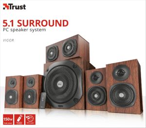 Głośniki komputerowe Trust Vigor 5.1 75W RMS Drewniane (21786) 2