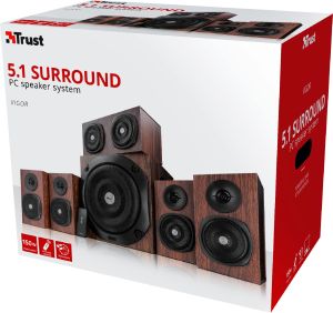 Głośniki komputerowe Trust Vigor 5.1 75W RMS Drewniane (21786) 3