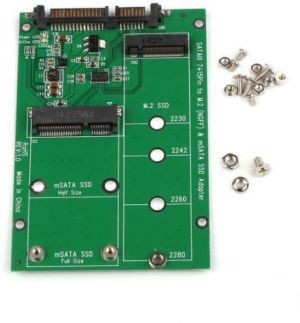 MicroStorage Adapter M.2 NGFF na SATA/mSATA (MSNX1100) 1