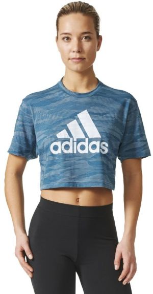 Adidas Koszulka damska AEROKNIT CROP T niebieska r. M (BQ5793) 1