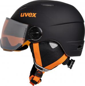 Uvex kask narciarski dziecięcy Junior Visor Pro black-orange mat roz. 54-56 cm (5661912805) 1