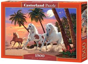 Castorland 1500 elementów Białe Konie (151691) 1