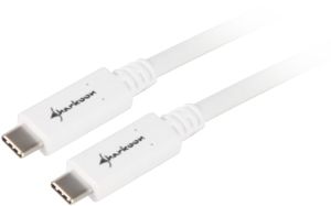 Kabel USB Sharkoon USB-C - USB-C 1 m Biały (4044951021185) 1