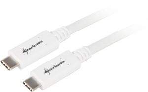 Kabel USB Sharkoon USB-C - USB-C 0.5 m Biały (4044951021178) 1