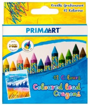 Prima Art Kredki Grafionowe 12 kolorów 1