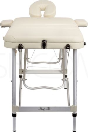 Bodyfit Łóżko aluminiowe do masażu 3 segmentowe beżowe 3