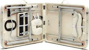 Bodyfit Stół, łóżko do masażu Aluminiowe 2 segmentowe beżowe XXL (552) 4