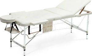 Bodyfit Stół, łóżko do masażu Aluminiowe 3 segmentowe beżowe XXL 1