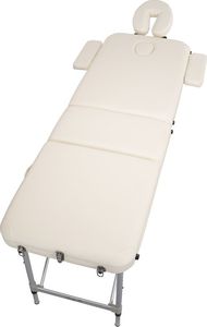 Bodyfit Stół, łóżko do masażu Aluminiowe 3 segmentowe beżowe XXL 4