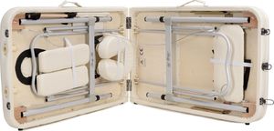 Bodyfit Stół, łóżko do masażu Aluminiowe 3 segmentowe beżowe XXL 6