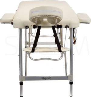Bodyfit Łóżko aluminiowe do masażu 2 segmentowe beżowe (468) 2