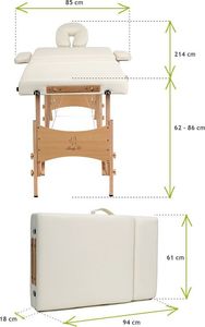 Bodyfit Stół, łóżko do masażu 4 segmentowe beżowe (642) 8