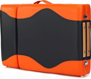 Bodyfit Łóżko do masażu 4 segmentowe dwukolorowe czarno - pomarańczowe (1045) 6