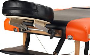 Bodyfit Łóżko do masażu 4 segmentowe dwukolorowe czarno - pomarańczowe (1045) 9