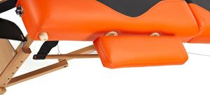 Bodyfit Łóżko do masażu 4 segmentowe dwukolorowe czarno - pomarańczowe (1045) 10