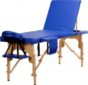 Bodyfit Łóżko do masażu 3 segmentowe niebieskie + dodatki + torba gratis 1
