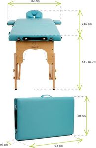 Bodyfit Stół, łóżko do masażu 2 segmentowe pistacjowe 8