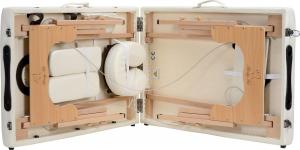 Bodyfit Łóżko do masażu 2 segmentowe beżowe 6