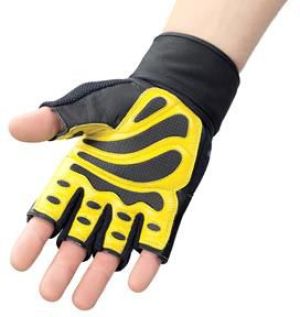 HMS Rękawice na siłownię RST01 czarno-żółte r. M (17-63-201) 4