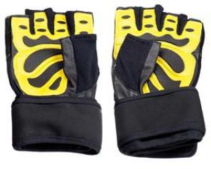 HMS Rękawice na siłownię RST01 czarno-żółte r. L (17-63-202) 2