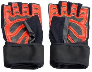 HMS Rękawice na siłownię RST01 czarno-czerwone r. XL (17-63-208) 2