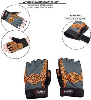 HMS Rękawice na siłownie RST03 pomarańczowo-szare r. S (17-63-225) 7